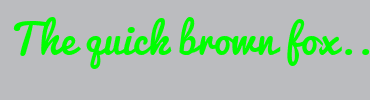 Image with Font Color 00FF00 and Background Color BBBCBF